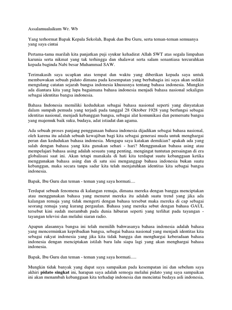 Contoh Pidato PDF Perjalanan