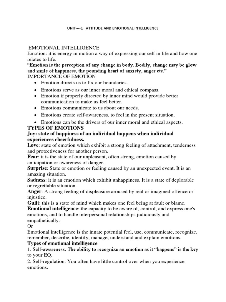 Emotional Intelligence Guide | PDF | Goal | Emotions