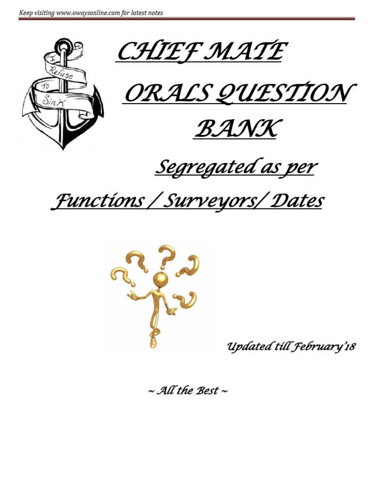 Chief Mate Oral Question Bank PDF Navigation Radar