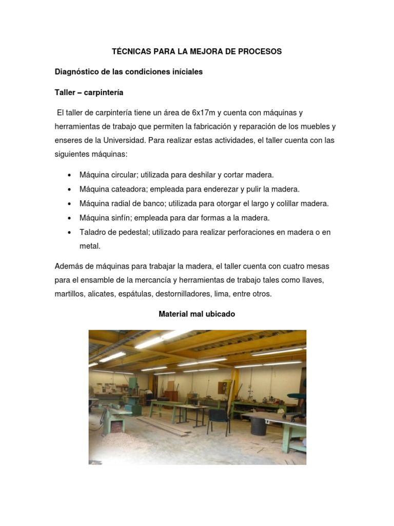Técnicas para La Mejora de Procesos en Una Empresa de Muebles | PDF |  Sectores Economicos | Business, image size:768x1024