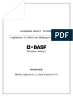 Assignment On MIS: Module 2: Organization: BASF (System Thinking & Cybernetics)