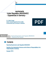 Reporting Requirements Under Regulation 850/2004/EC - Experiences in Germany
