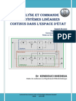 Annalyse Et Commande Des Systemes Lineai