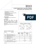 TIP110/112 TIP115/117: Complementary Silicon Power Darlington Transistors