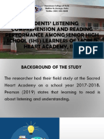 Students' Listening Comprehension and Reading Performance Among (Autosaved)