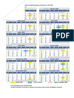 Calendario Anual Revisión Por La Dirección y SQF 2020