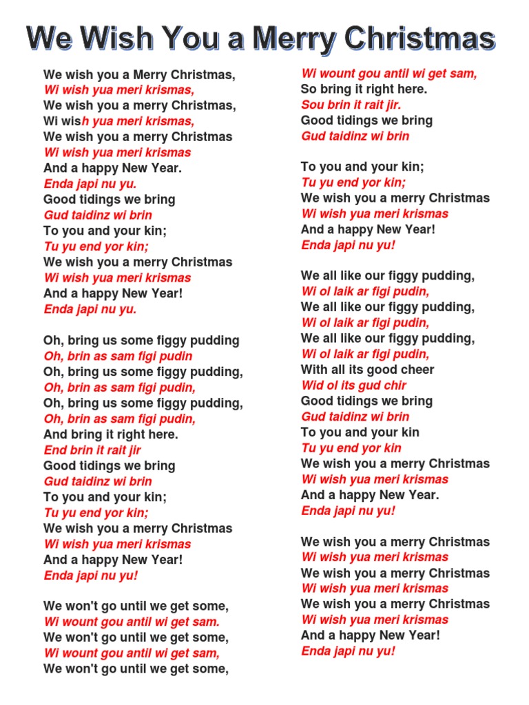 we wish you a merry christmas | pdf