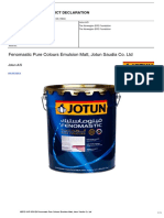 Fenomastic Pure Colours Emulsion Matt, Jotun Saudia Co. LTD: Environmental Product Declaration