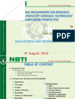 Institutional Mechanisms for Research Institutions/Industry Linkages