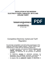 Tariff Regulation in the Nigerian Electricity Supply Industry