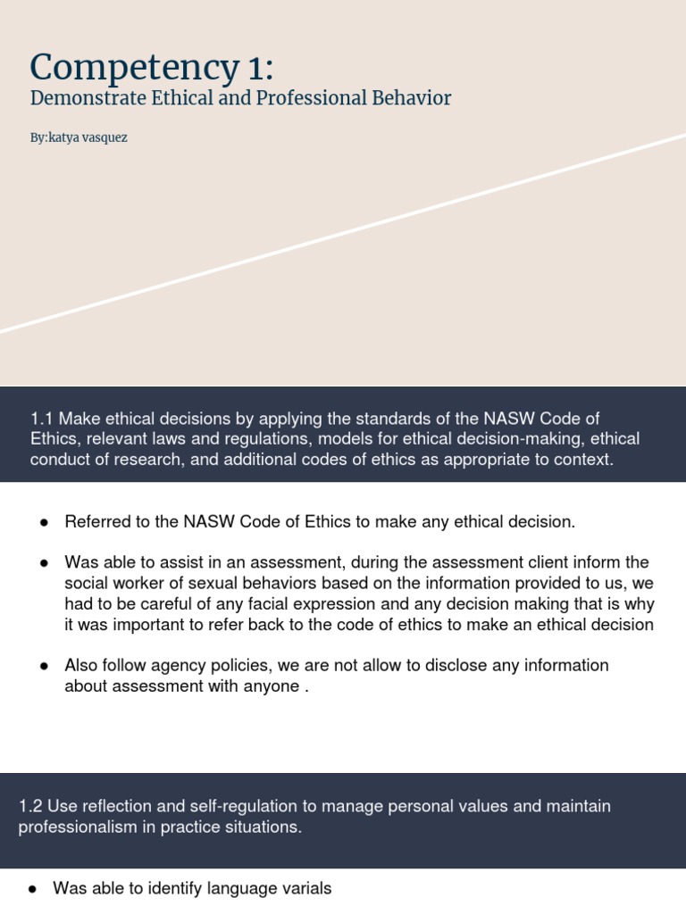 Ethical Behavior in Social Work Practice | PDF | Decision Making ...
