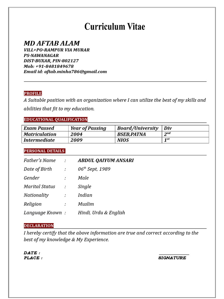 MD Aftab Alam Vill+PoRampur Via Murar PsNawanagar DISTBUXAR, PIN