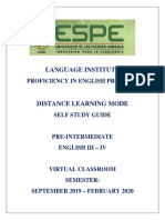 Language Institute: Proficiency in English Program