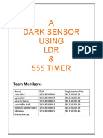 A Dark Sensor Using LDR & 555 TIMER: Team Members