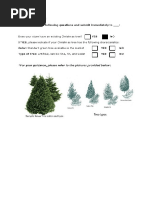 Christmas Tree Questionnaire