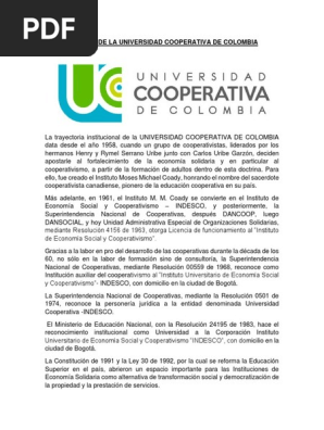 Historia De La Universidad Cooperativa De Colombia Convertido 1