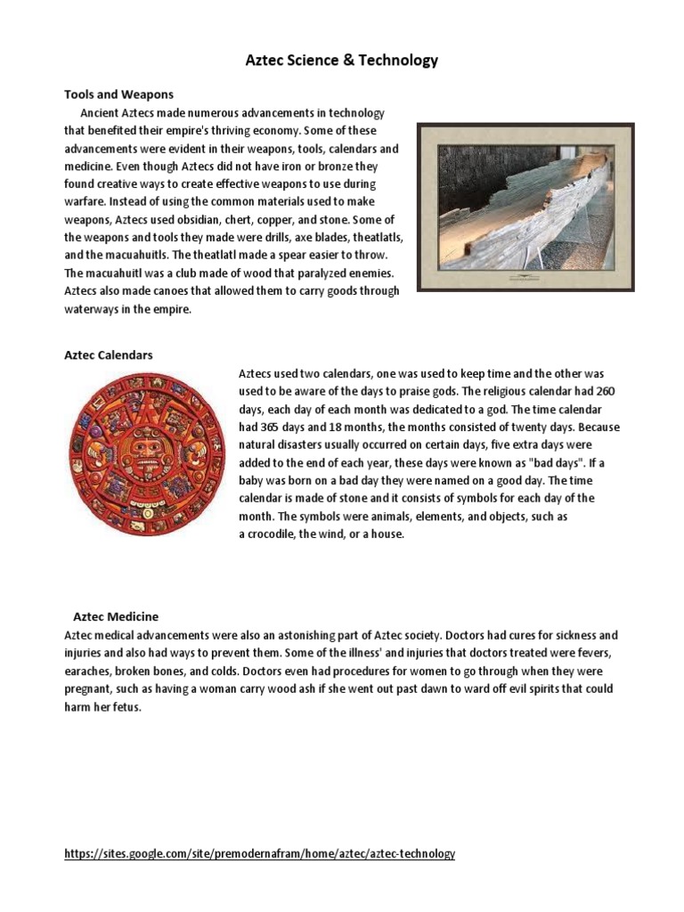Aztec Technology and Innovations | PDF | Social Science | History