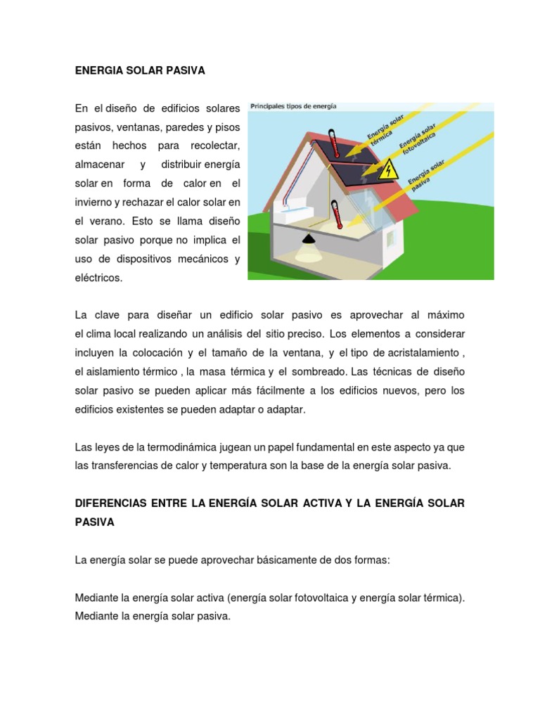 Energía Solar Pasiva en Arquitectura | PDF | Energía solar | Convección, image size:768x1024