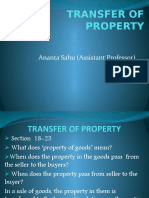 Transfer of Property: Ananta Sahu (Assistant Professor)