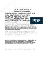 Cara Membuat RPP Abad 21