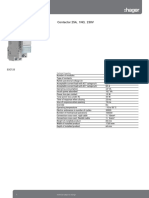 Contactor 25A, 1NO, 230V: Technical Properties