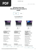 Choose Your New Macbook Pro and Select A Finish