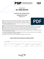 Auxiliar de Promotoria I (Administrativo) : 001. Prova Objetiva