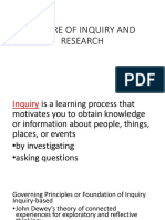 Nature and Inquiry of Research