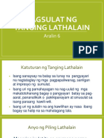 Aralin 6 - Pagsulat NG Tanging Lathalain