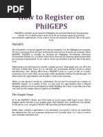 How To Secure PhilGEPS Certificate of Registration | PDF | Business
