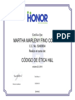 Certificado - Código de Ética H&L PDF