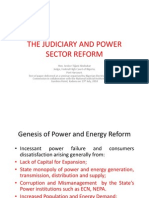 The Judiciary and Power Sector Reform