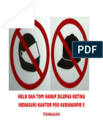 HELM DAN TOPI HARAP DILEPAS KETIKA MEMASUKI KANTOR POS SUDIMAMPIR.docx