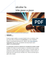 Cómo Calcular La Aceleración Paso a Paso