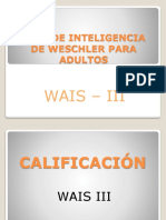 WAIS-III: Prueba de inteligencia de Weschler para adultos