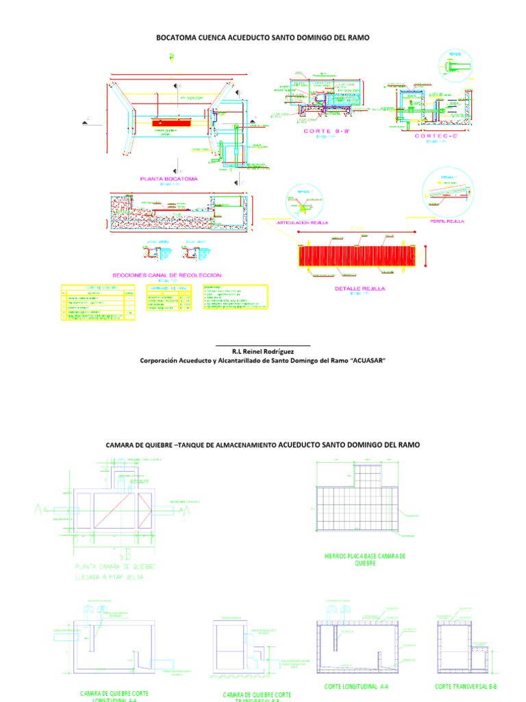 Planos Acuedcuto Santo Domingo | PDF | Ingeniería hidráulica ...