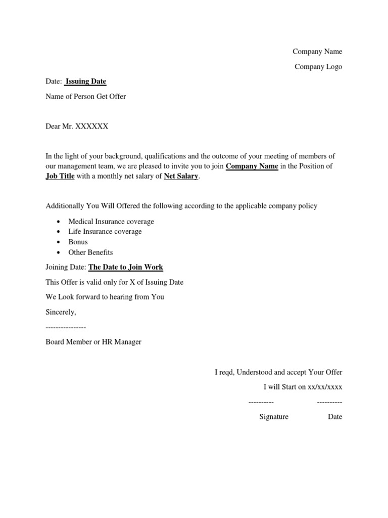 Offer Draft | PDF