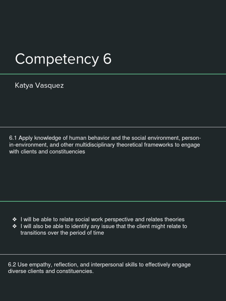 Competency Presentation 6 | PDF