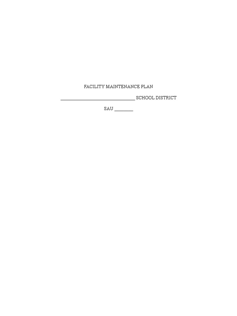 School Facility Maintenance Plan | PDF | Stairs | Fire Safety