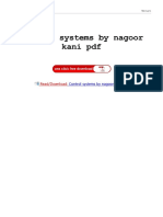 Control Systems by Nagoor Kani PDF: Read/Download: Read/Download