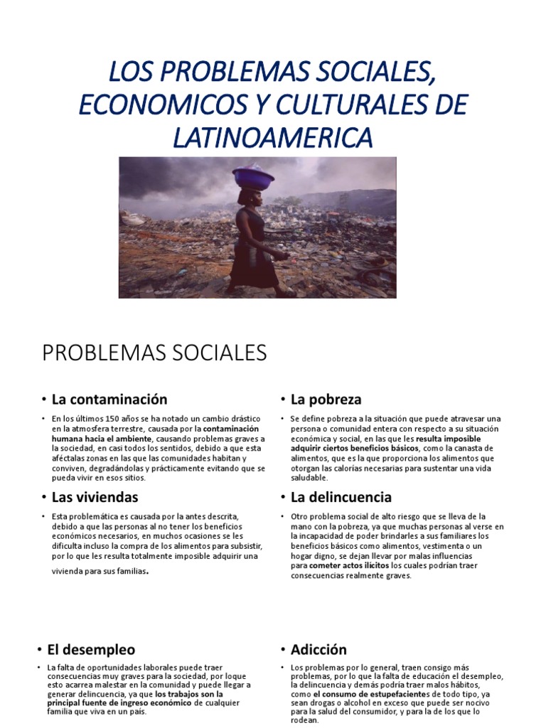 Problemas sociales y culturales en América Latina | PDF | Pobreza ...
