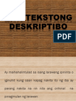 Ang Tekstong Deskriptibo