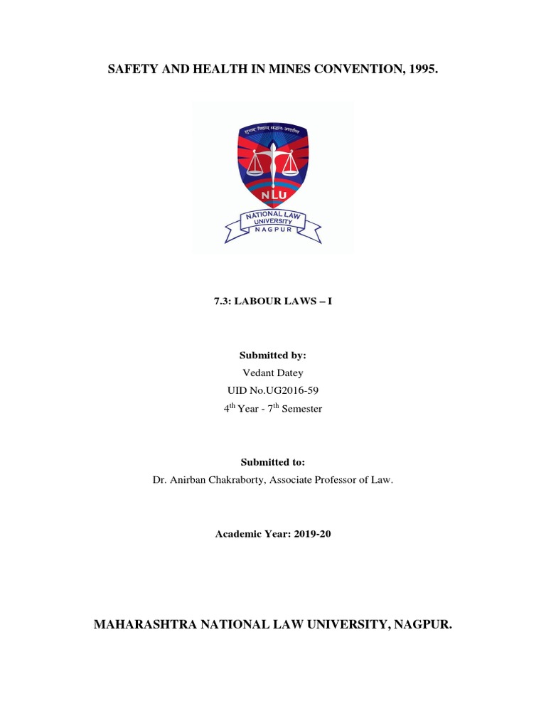 Safety and Health in Mines Convention PDF International Labour