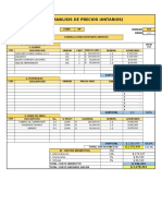 Análisis de precios unitarios para desmantelamiento