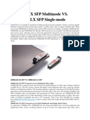 000base Sx Sfp Multimode Vs 1000base Lx Sfp Single Mode December 7 17 Optical Fiber Natural Philosophy