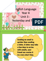 English Language Year 4 Unit 3: Yesterday and Today