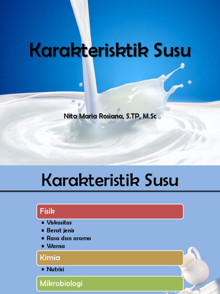 5 Karakteristik Susu | PDF