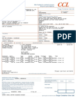 Bill of Lading CCL Cargo Container Line - CANS19058826
