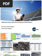 10Mw Solar Power Assessment & Synopsis (Spans) Report: Client Name: Tecsok, Bangalore Project Location: Bagalore