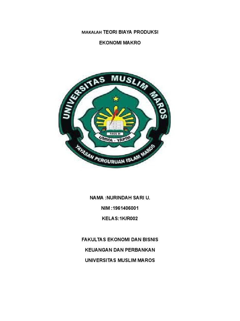 Bab 6 Teori Produksi